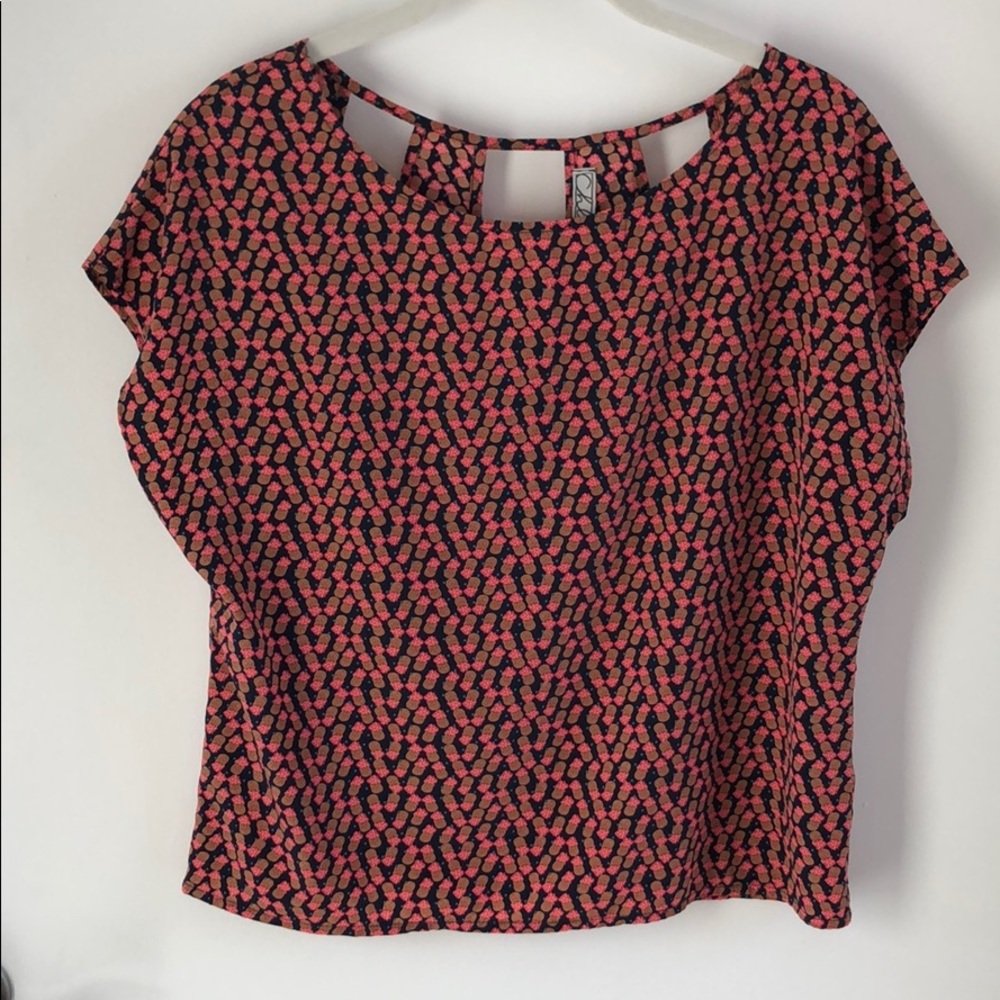 Chloe K Pineapple Print Top size Small